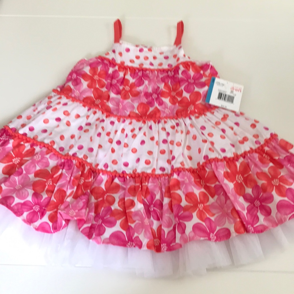 Polka dots and floral summer dress